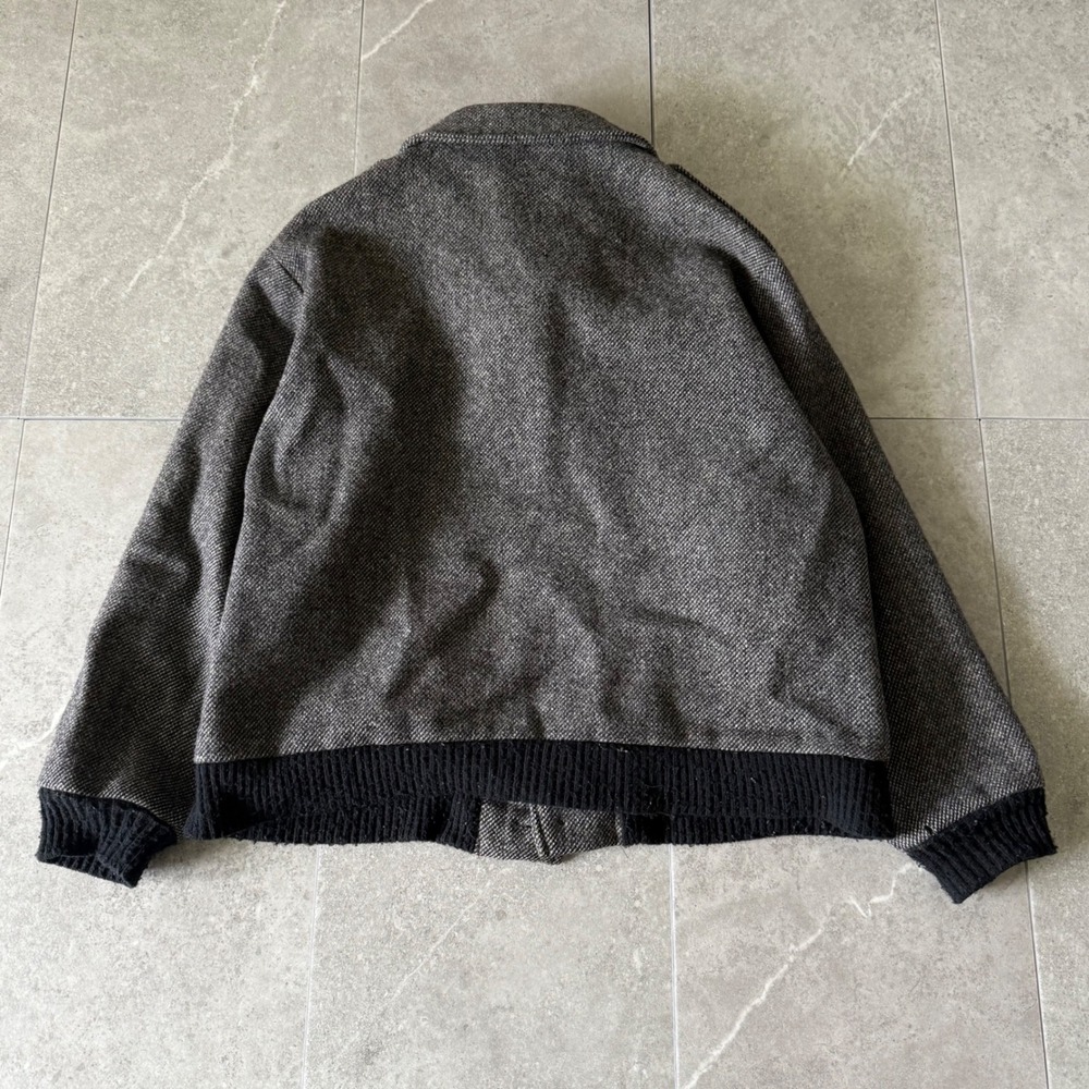 Catalina Varsity Wool Jacket 44 Grey Vintage Salt and Pepper Bomber USA Made - Picture 4 of 6